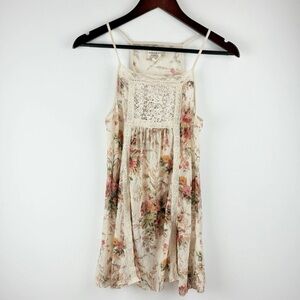 Denim & Supply Ralph Lauren Boho Y2K 90s Floral Lace Crochet Cami Tank Top Small
